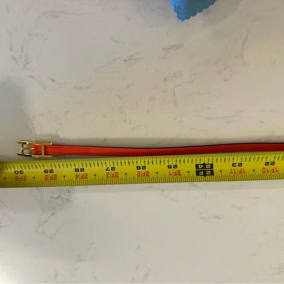 Hermes behapi double tour leather bracelet classic orange gold authentic - Picture 8 of 9